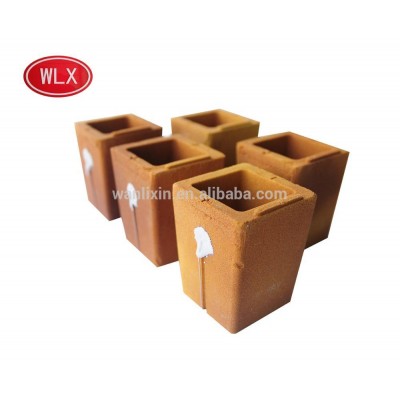 Disposable Square Carbon Cups/ Measuring Cups used in Foundry with high quality and best price